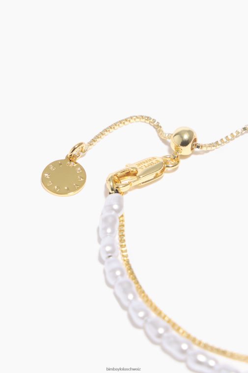 Bimba Y Lola Perlen-Doppelarmband golden Zubehör T04ZZ723