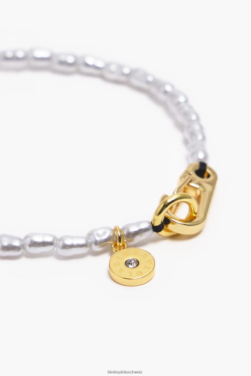 Bimba Y Lola Perlen-Herz-Armband Rosa Zubehör T04ZZ786