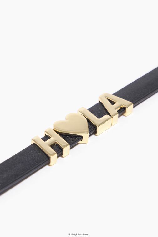 Bimba Y Lola anpassbares Armband Schwarz Zubehör T04ZZ725