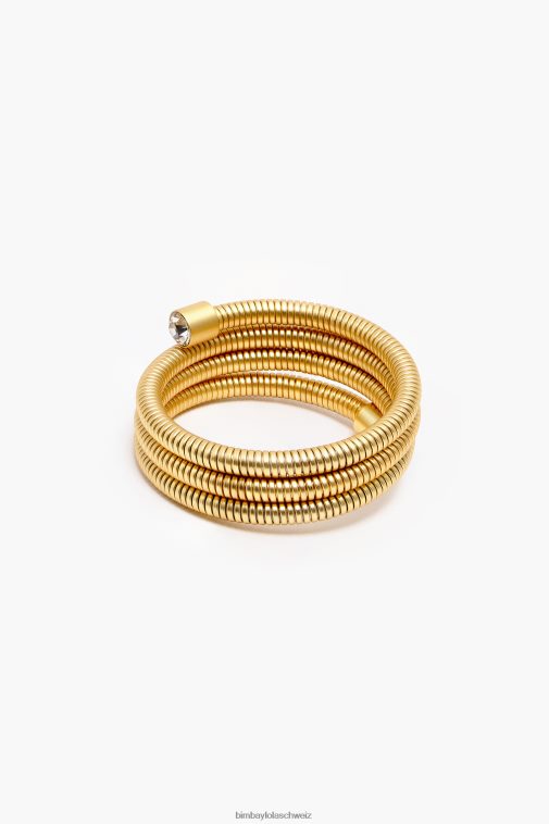 Bimba Y Lola mattes Spiralarmband Gold Zubehör T04ZZ758