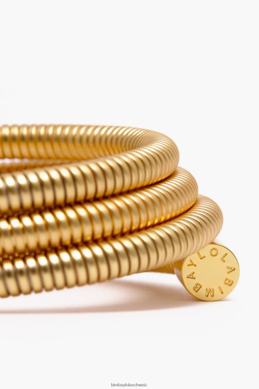Bimba Y Lola mattes Spiralarmband Gold Zubehör T04ZZ758