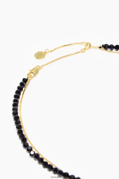 Bimba Y Lola Halskette mit Kristallen Schwarz Zubehör T04ZZ666