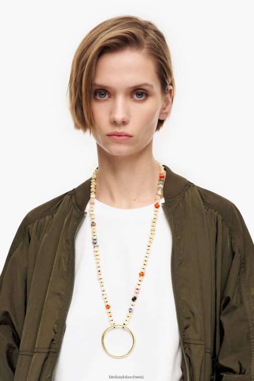 Bimba Y Lola Halskette mit Steinen Elfenbein Zubehör T04ZZ763