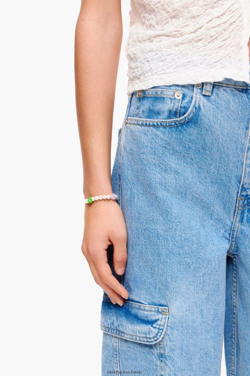 Bimba Y Lola Perlenkette mehrfarbige Herzen Zubehör T04ZZ785