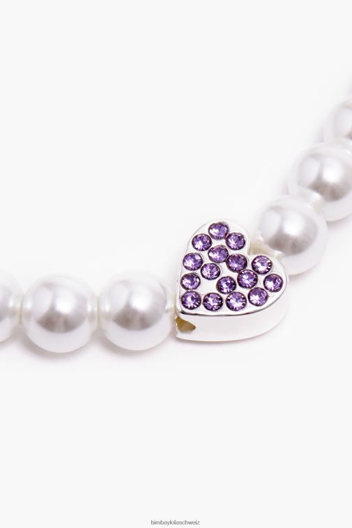 Bimba Y Lola Perlenkette mehrfarbige Herzen Zubehör T04ZZ785