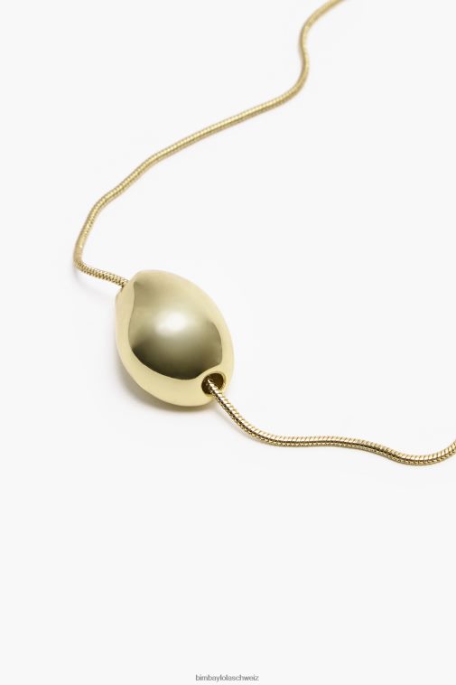Bimba Y Lola goldene Halskette Schwarz Zubehör T04ZZ701