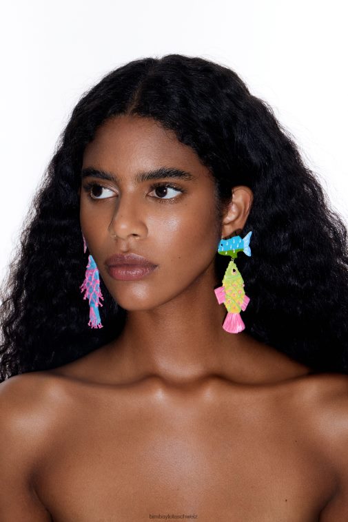 Bimba Y Lola Bast-Fisch-Ohrringe Mehrfarbig Zubehör T04ZZ697