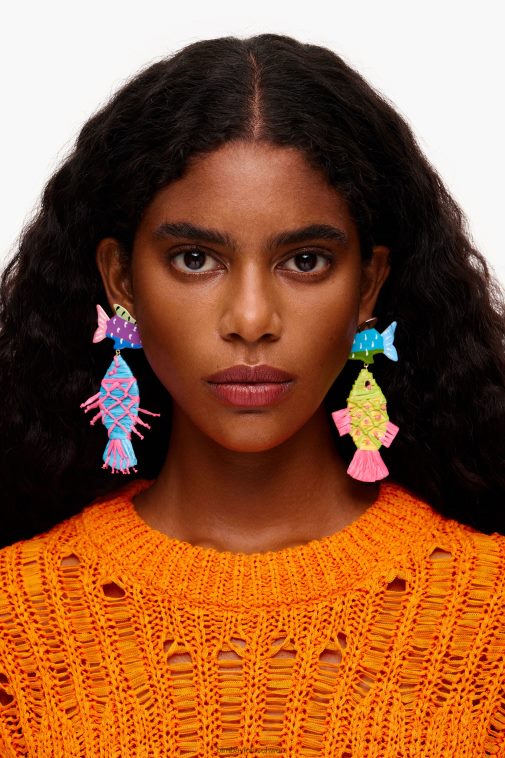 Bimba Y Lola Bast-Fisch-Ohrringe Mehrfarbig Zubehör T04ZZ698