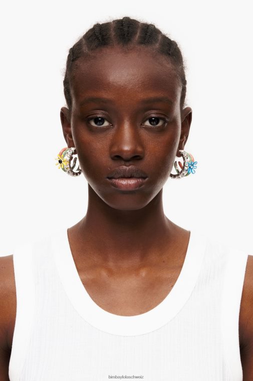 Bimba Y Lola Blumen Maxi-Creolen Mehrfarbig Zubehör T04ZZ675