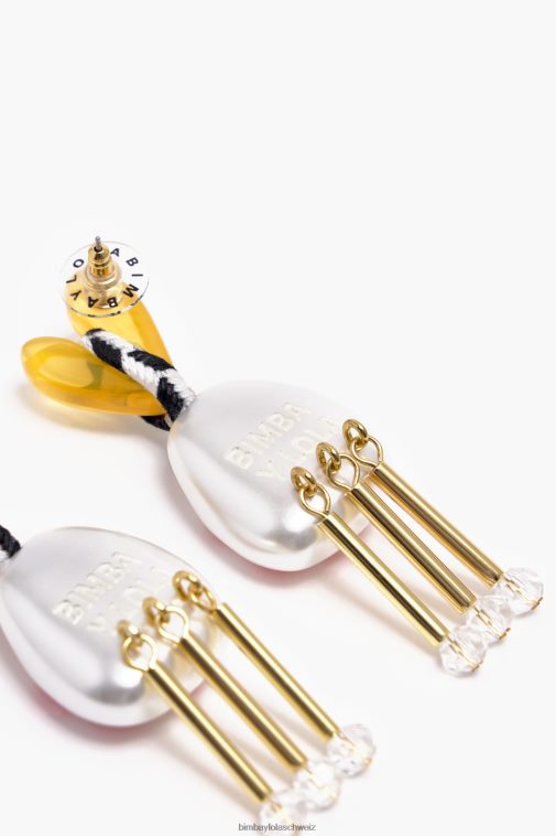 Bimba Y Lola Herzohrringe aus Harz Mehrfarbig Zubehör T04ZZ744