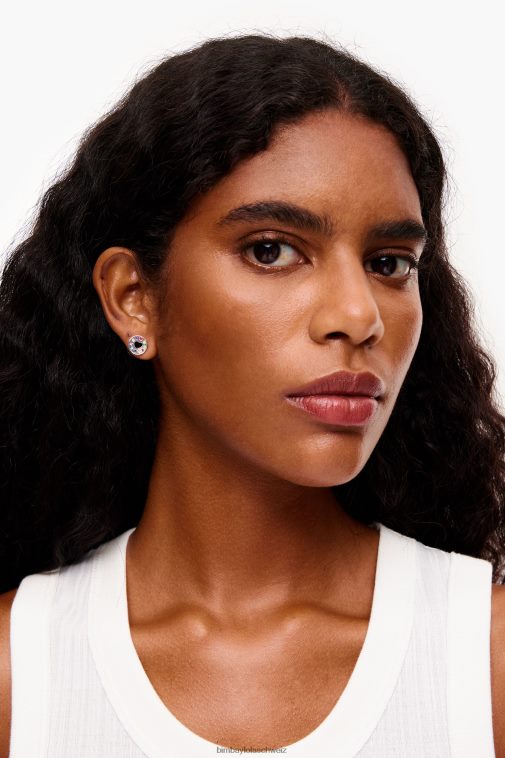 Bimba Y Lola Herzohrringe mit Logo Silber Zubehör T04ZZ694