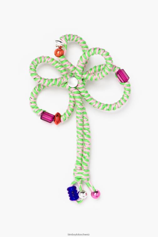 Bimba Y Lola Kordelblumen-Ohrring Rosa Zubehör T04ZZ848