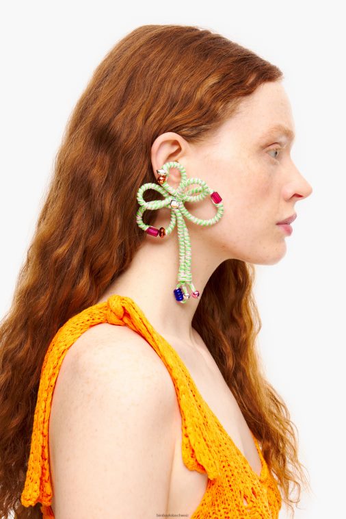 Bimba Y Lola Kordelblumen-Ohrring Rosa Zubehör T04ZZ848