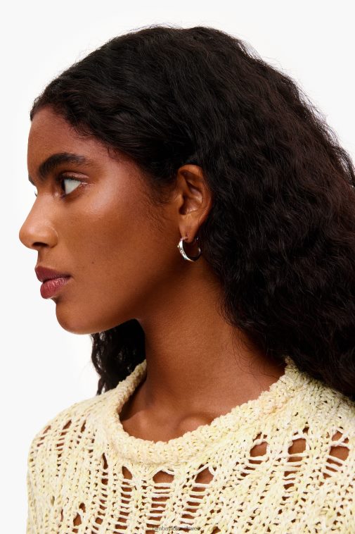 Bimba Y Lola Kristall-Creolen Silber Zubehör T04ZZ677