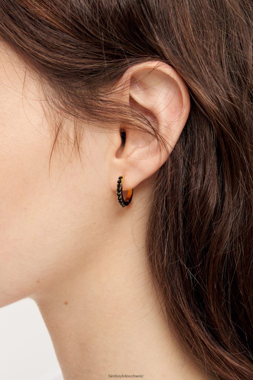 Bimba Y Lola Kristall-Midi-Creolen Schwarz Zubehör T04ZZ851