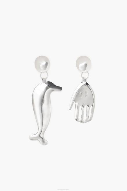 Bimba Y Lola Lange Delphin-Ohrringe Zubehör Silber T04ZZ850