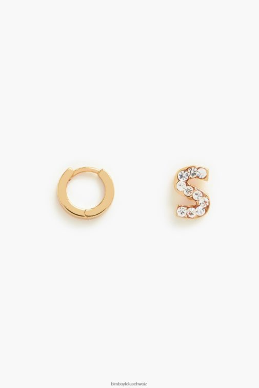 Bimba Y Lola Mini-Creolen mit Buchstaben S Zubehör T04ZZ1167