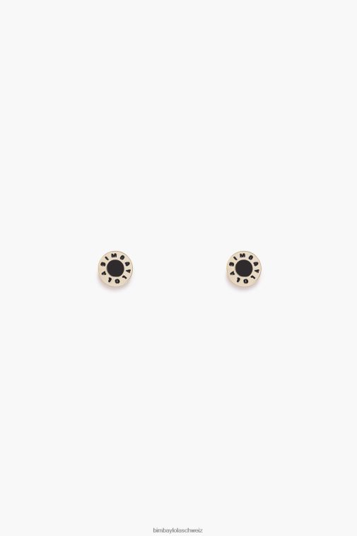 Bimba Y Lola Ohrringe mit Logo-Knopf Schwarz Zubehör T04ZZ826
