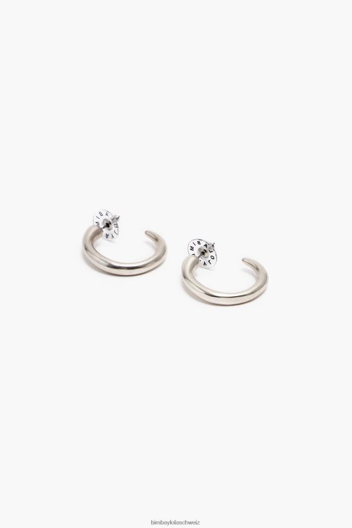 Bimba Y Lola matte Maxi-Creolen Silber Zubehör T04ZZ759