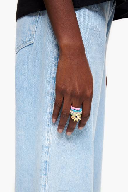 Bimba Y Lola Kristall-Emaille-Ring Zubehör Mehrfarbig T04ZZ681