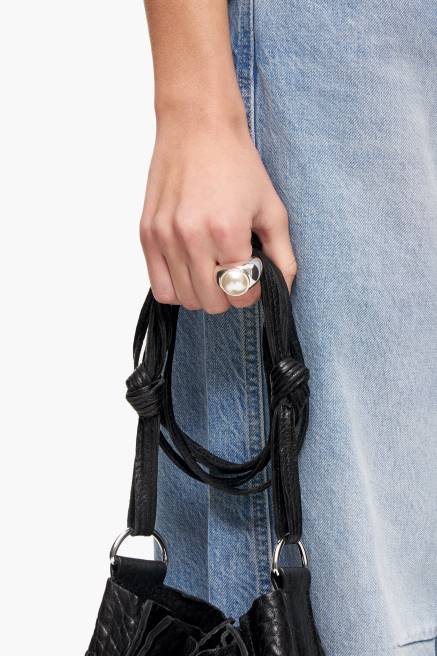 Bimba Y Lola breiter Ring Zubehör Perlsilber T04ZZ687