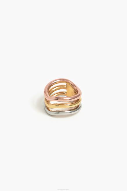 Bimba Y Lola dreifarbiger Ring Zubehör Multigold T04ZZ844