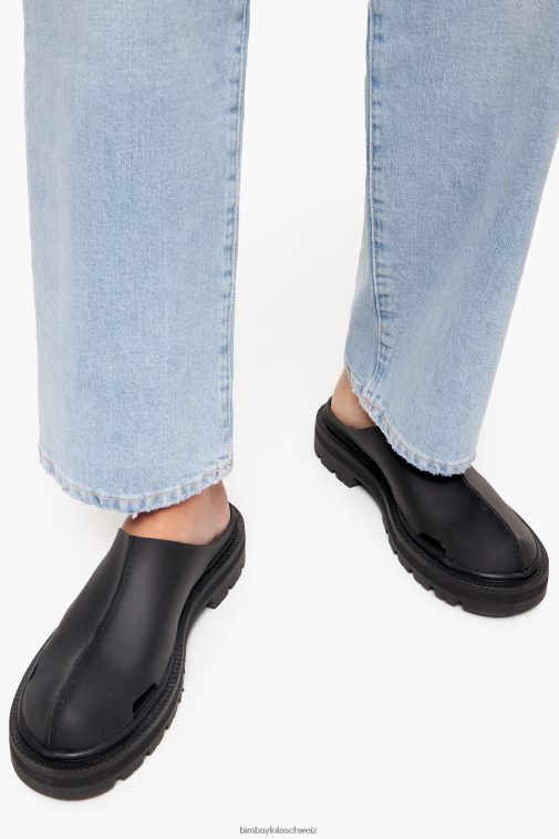 Bimba Y Lola Clog mit Gummieffekt Schwarz Fußwewar T04ZZ598