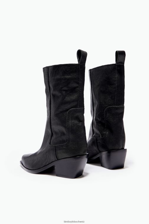 Bimba Y Lola Cowboystiefel aus Leder Schwarz Fußwewar T04ZZ601