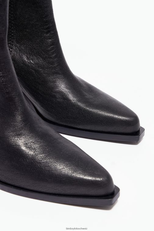 Bimba Y Lola Cowboystiefel aus Leder Schwarz Fußwewar T04ZZ601