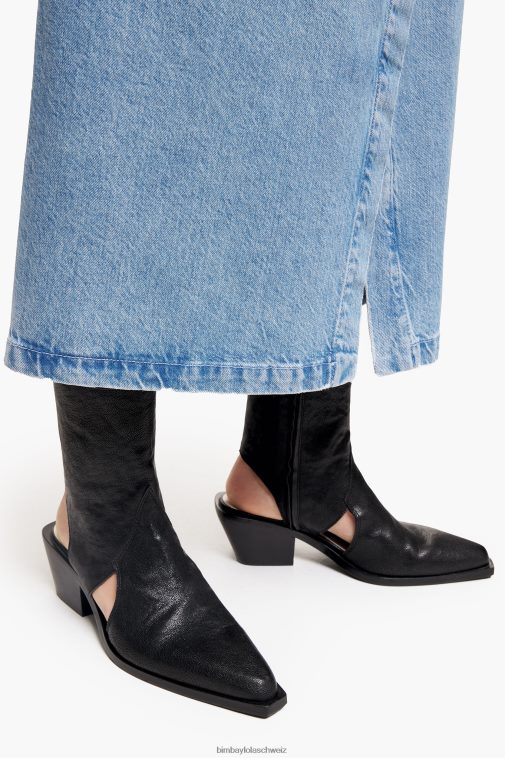 Bimba Y Lola Stiefeletten aus Leder mit Cut-Outs Schwarz Fußwewar T04ZZ600