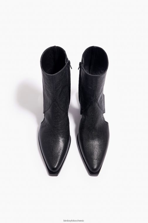 Bimba Y Lola Stiefeletten aus Leder mit Cut-Outs Schwarz Fußwewar T04ZZ600