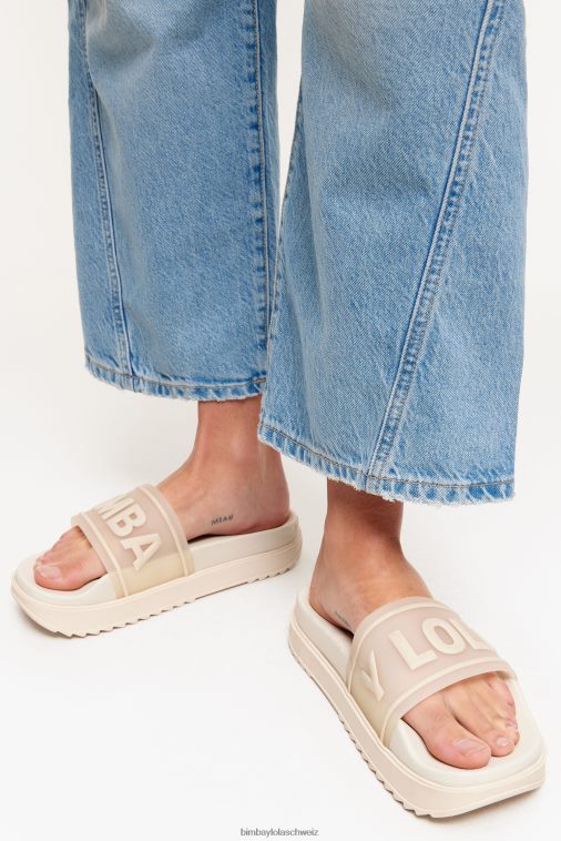 Bimba Y Lola Plateau-Flip-Flop mit Logo Weiss Fußwewar T04ZZ587