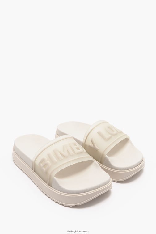 Bimba Y Lola Plateau-Flip-Flop mit Logo Weiss Fußwewar T04ZZ587