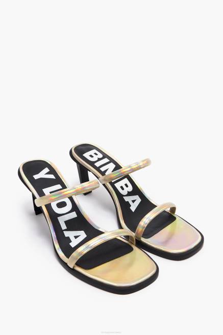 Bimba Y Lola Sandale aus Leder Fußwewar golden T04ZZ574