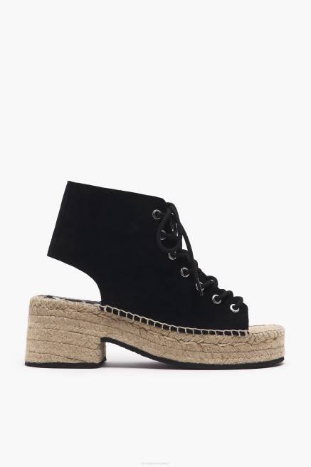 Bimba Y Lola Sandale aus Spaltleder mit Absatz Fußwewar Schwarz T04ZZ581