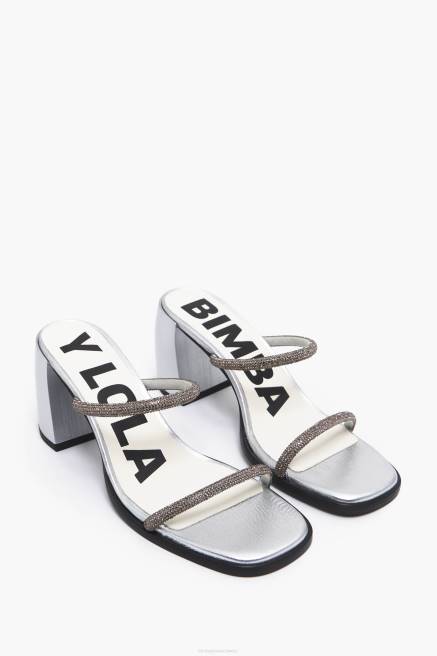 Bimba Y Lola Sandale mit Absatz Fußwewar Silber T04ZZ576