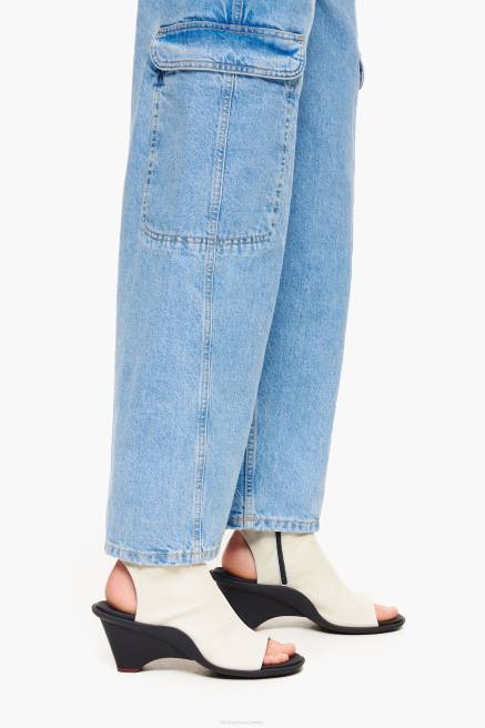 Bimba Y Lola Sandalenstiefel aus Leder Fußwewar Elfenbein T04ZZ580