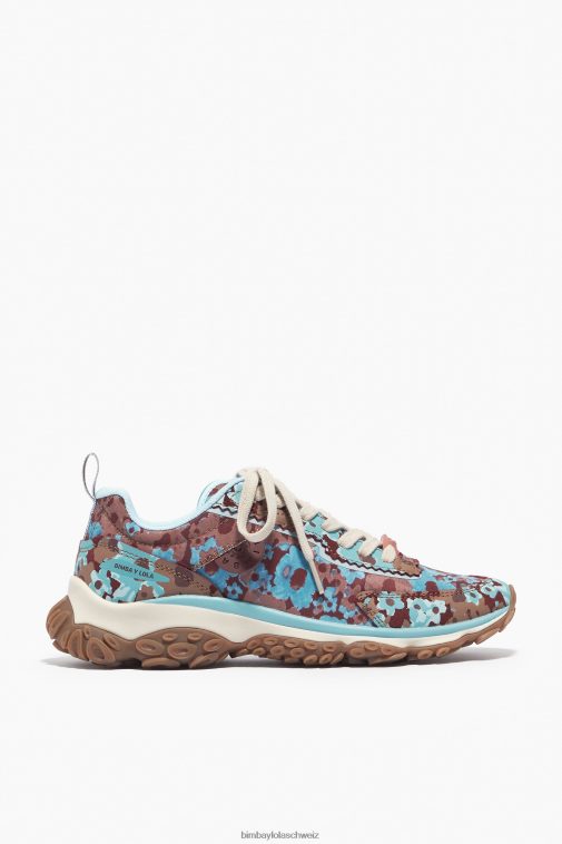 Bimba Y Lola Blumen-Full-Pulpo-Runner-Sneaker braun Fußwewar T04ZZ545