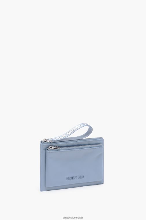 Bimba Y Lola Doppelte Nylon-Geldbörse Blau Zubehör T04ZZ979