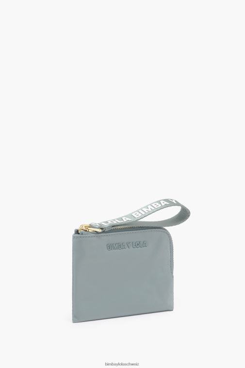 Bimba Y Lola Gebogenes Portemonnaie aus Nylon Aquamarin Zubehör T04ZZ980