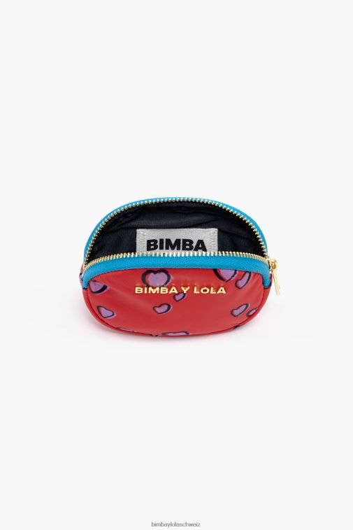 Bimba Y Lola Geldbörse mit Herzaufdruck oval rot Zubehör T04ZZ1026