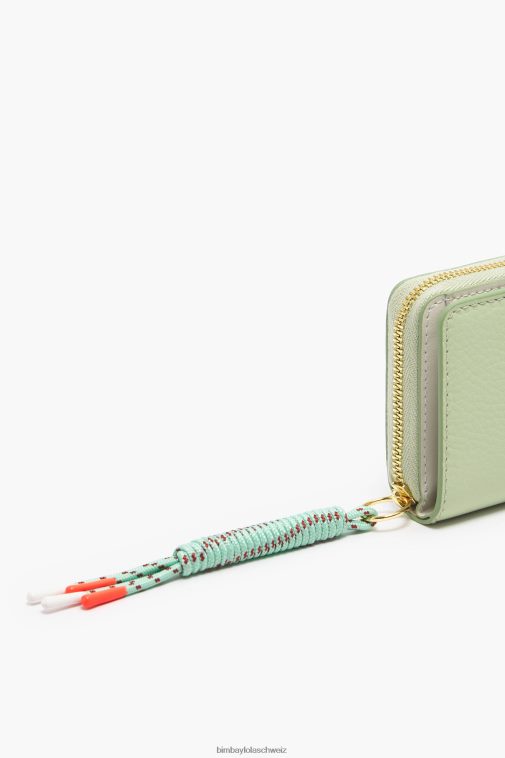 Bimba Y Lola Geldbörse mit Klappe aus pastellfarbenem Leder Grün Zubehör T04ZZ984