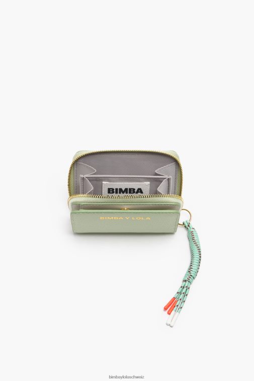 Bimba Y Lola Geldbörse mit Klappe aus pastellfarbenem Leder Grün Zubehör T04ZZ984