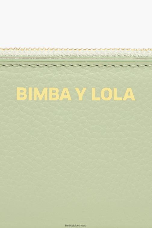Bimba Y Lola Geldbörse mit Klappe aus pastellfarbenem Leder Grün Zubehör T04ZZ984