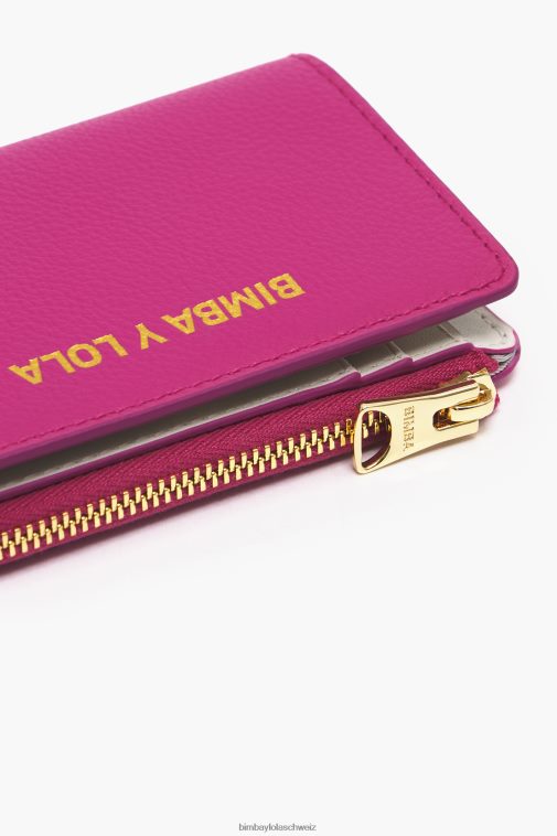 Bimba Y Lola Rechteckige Geldbörse aus Leder Fuchsie Zubehör T04ZZ999