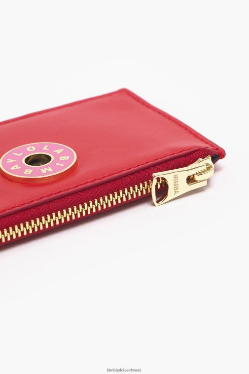 Bimba Y Lola Rechteckige Geldbörse aus Leder Rot Zubehör T04ZZ1024