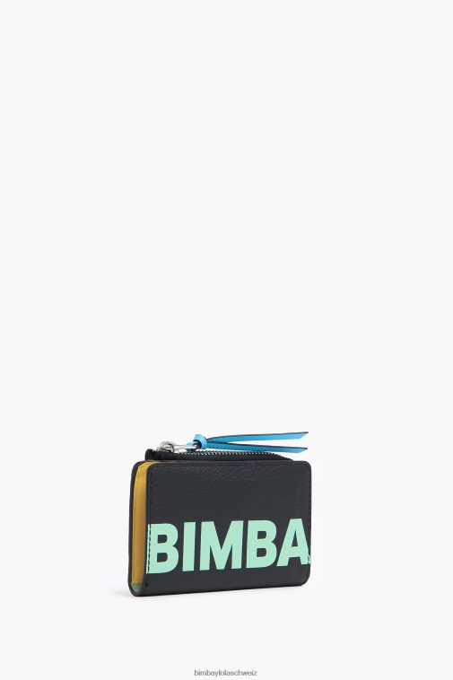 Bimba Y Lola Rechteckige Geldbörse aus Leder Schwarz Zubehör T04ZZ1001
