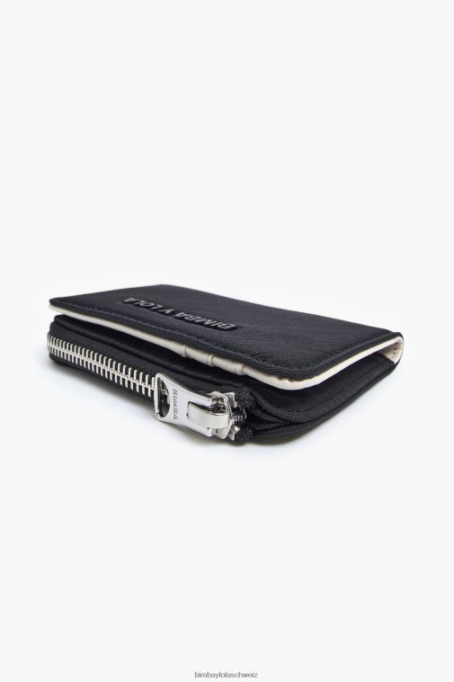Bimba Y Lola Rechteckige Geldbörse aus Nylon Schwarz Zubehör T04ZZ1021
