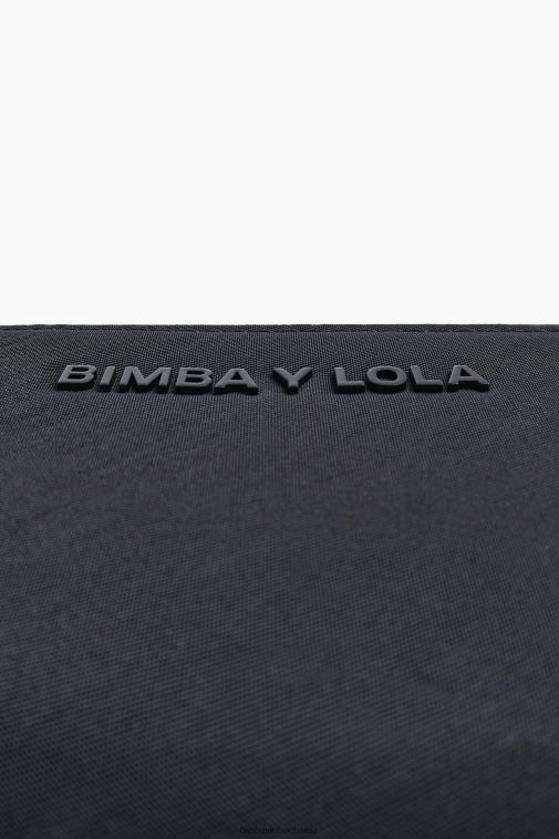 Bimba Y Lola Rechteckige Geldbörse aus Nylon Schwarz Zubehör T04ZZ1021