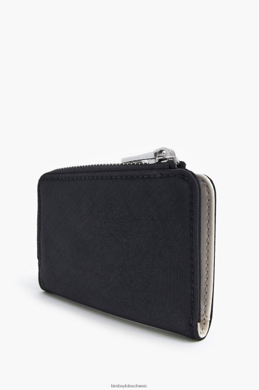 Bimba Y Lola Rechteckige Geldbörse aus Nylon Schwarz Zubehör T04ZZ1021